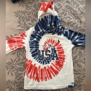 Polo Ralph Lauren long sleeves hooded shirt, size 7